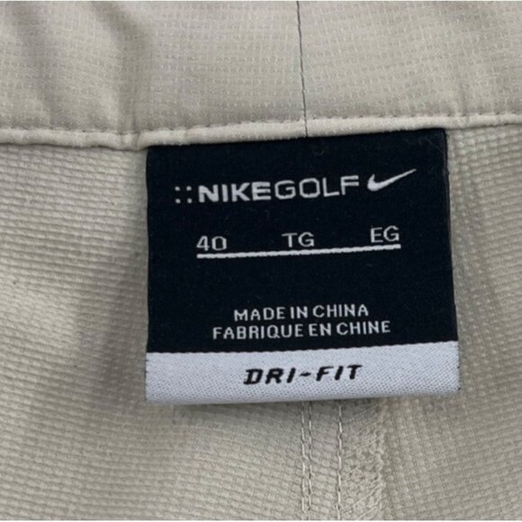 Nike Golf Dri-Fit Cargo Shorts Size 40 Beige Mens Lightweight Quick-Dry Casual - Picture 6 of 6